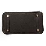 HERMES Birkin 25 Silver clasp Women\'s Edition 89 Noir Black